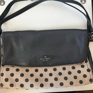 Kate Spade polkadot, large flapped, shoulder bag